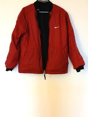 Cottagecore Vintage Nike Reversible Jacket Red and Black Size Men's Large